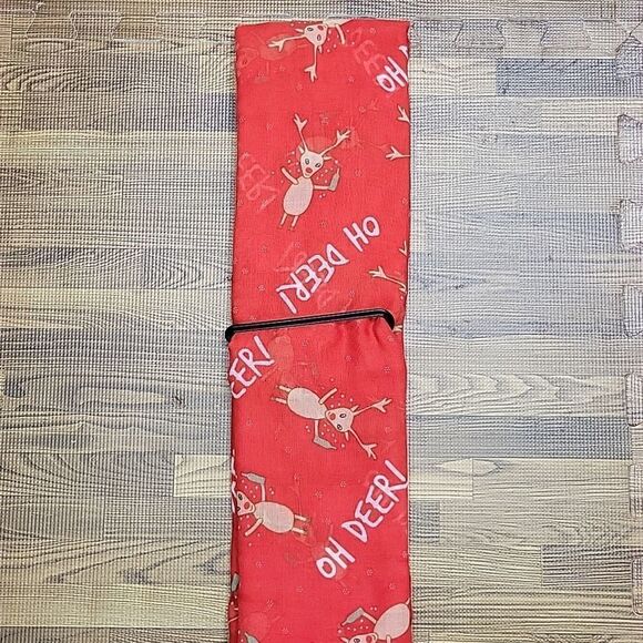 Happy Holidays Christmas "Oh Deer" Drinking Reindeer Infinity Scarf - Picture 6 of 7